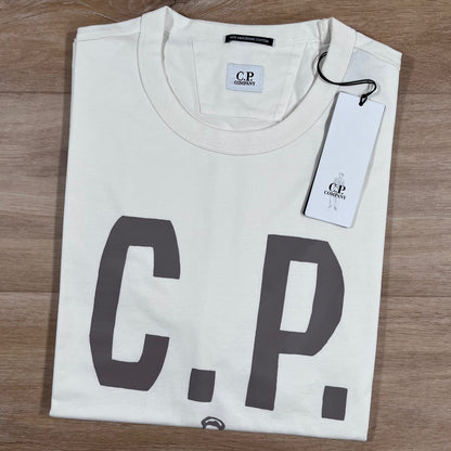 C.P. Company Mercerized 30/2 Jersey Sailor T-Shirt in Gauze White