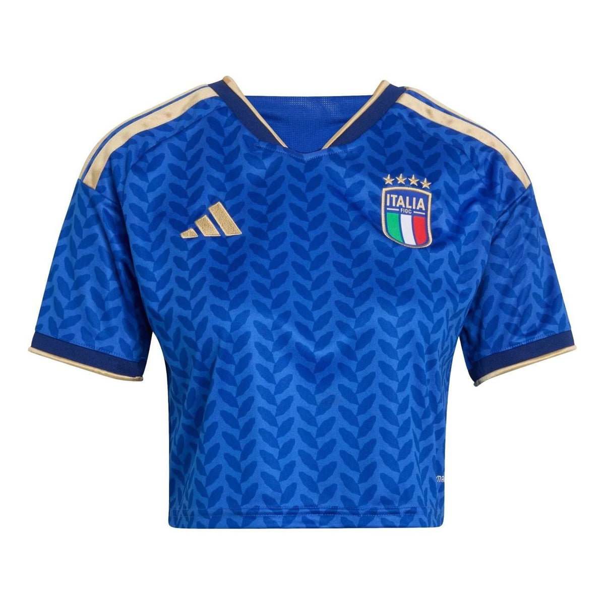 (WMNS) adidas Italy 26 Home Cropped Jersey Asia Sizing 'Bold Blue' KE8081