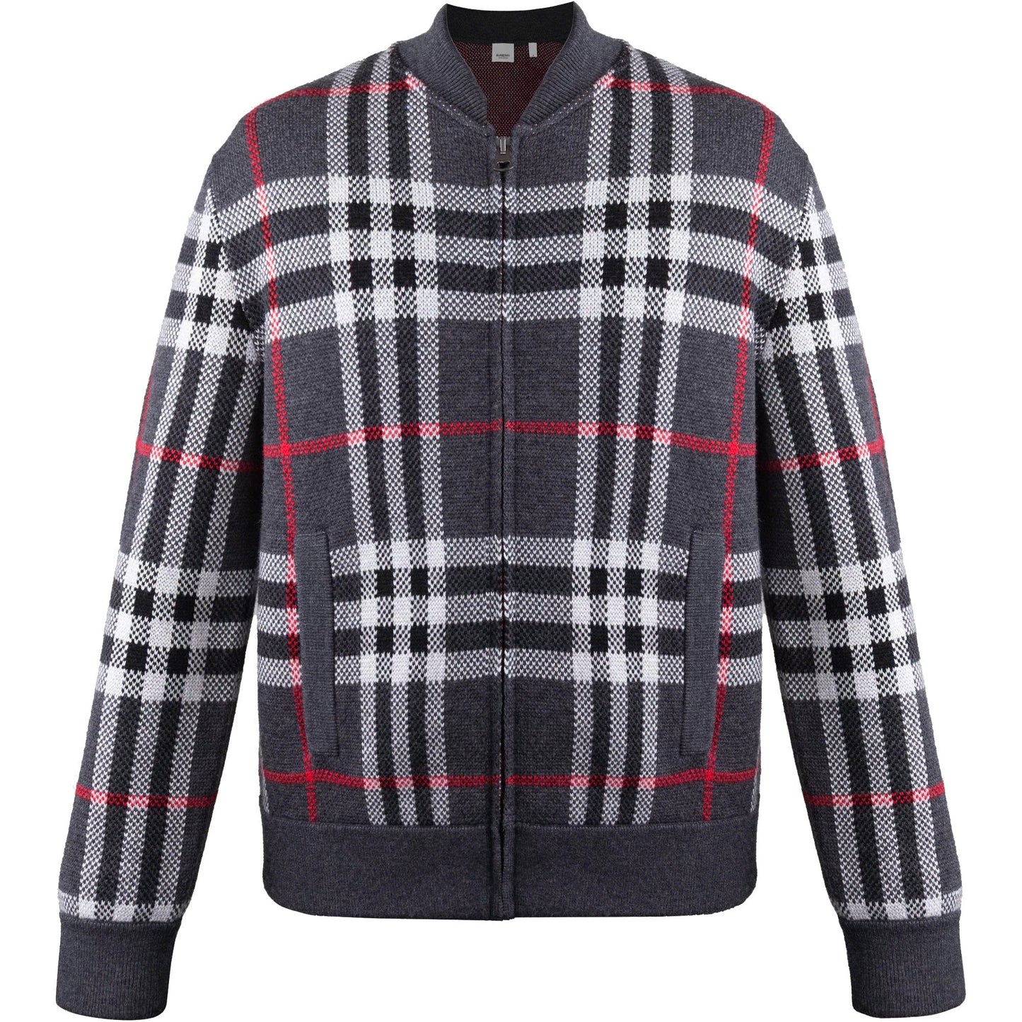 Burberry Morland Dark Charcoal Knit Bomber