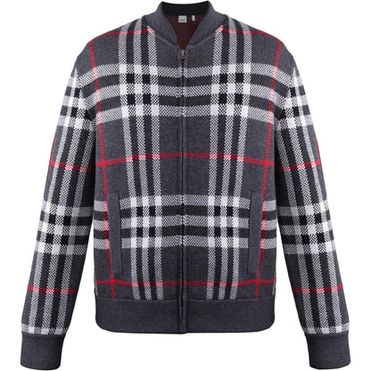 Burberry Morland Dark Charcoal Knit Bomber