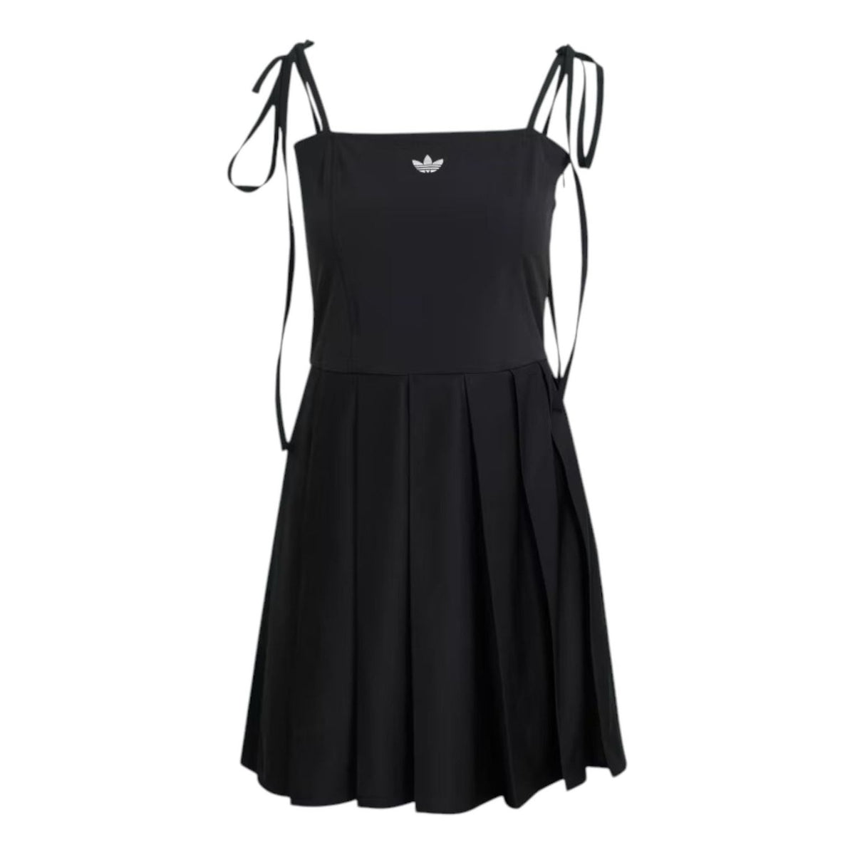 (WMNS) adidas Ribbon Pleated Mini Dress Asia Sizing 'Black' JW0115