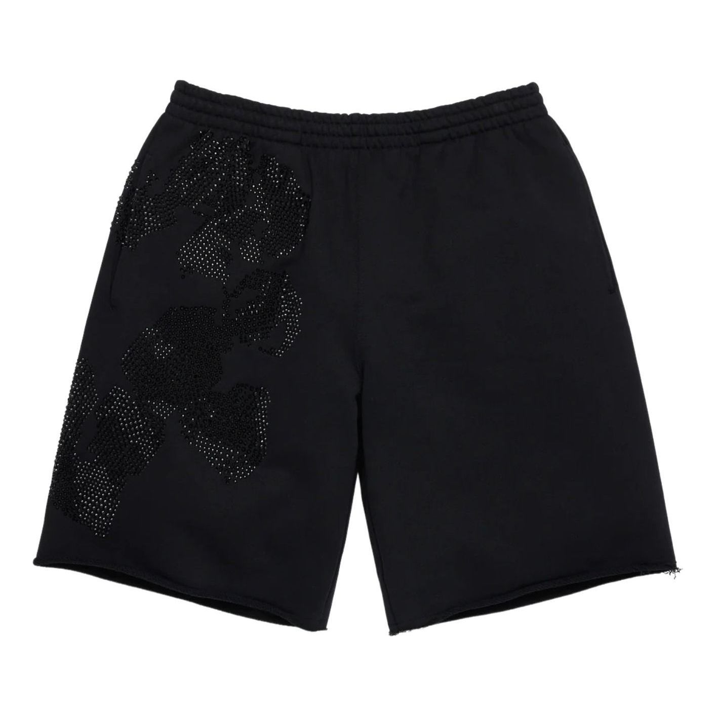 Denim Tears Biggie Rhinestone Cotton Wreath Sweatshort 'Black' SS26BRS14552458