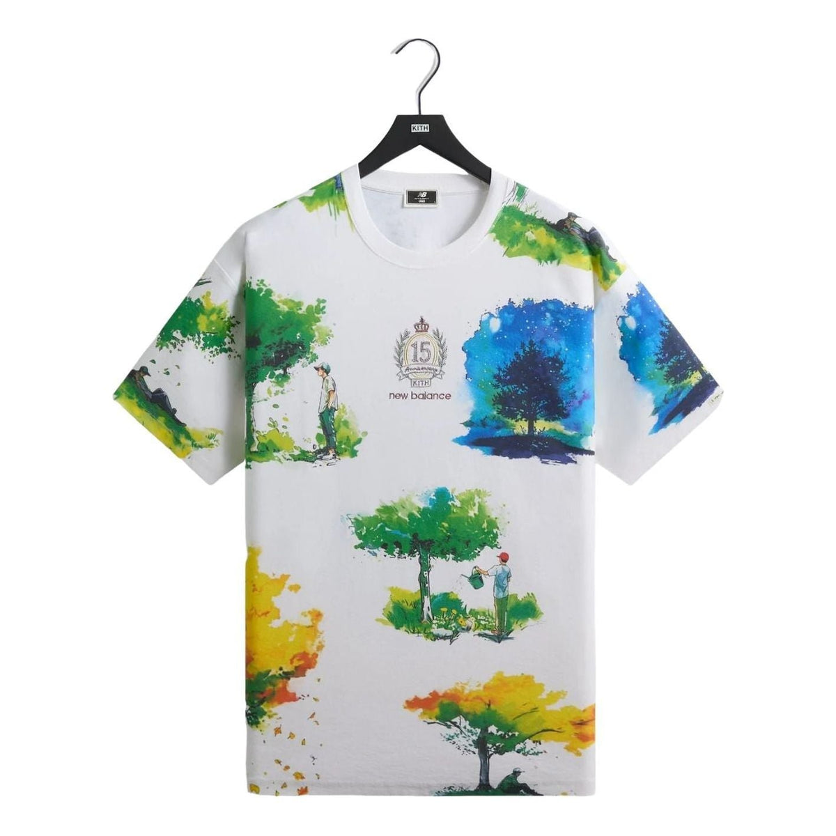 KITH x New Balance Watercolor Quinn T-Shirt 'White' KHM030143-101