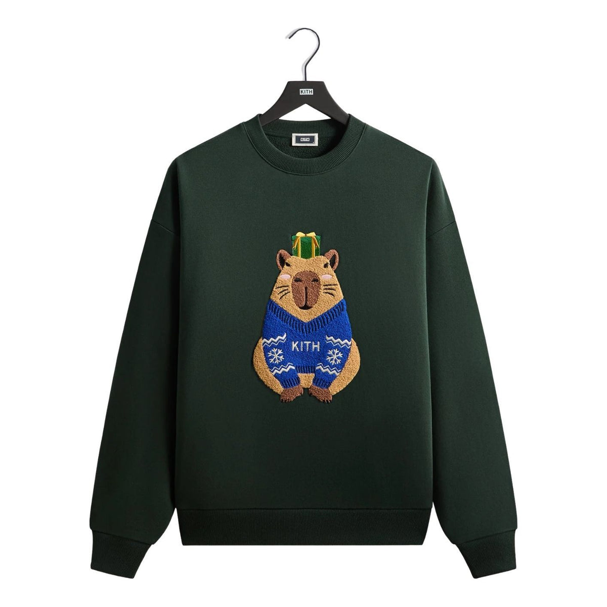 KITH Kithmas 2025 Capybara Nelson Crewneck 'Stadium' KHM034421-302