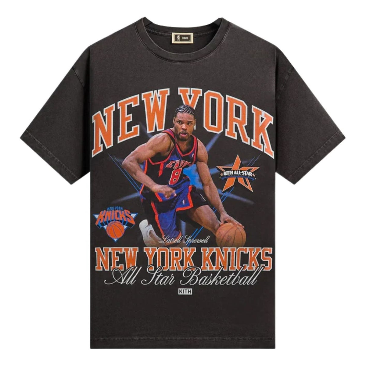 Kith for NBA All-Star New York Knicks Latrell Sprewell Vintage T-Shirt 'Black' KHM034972-001