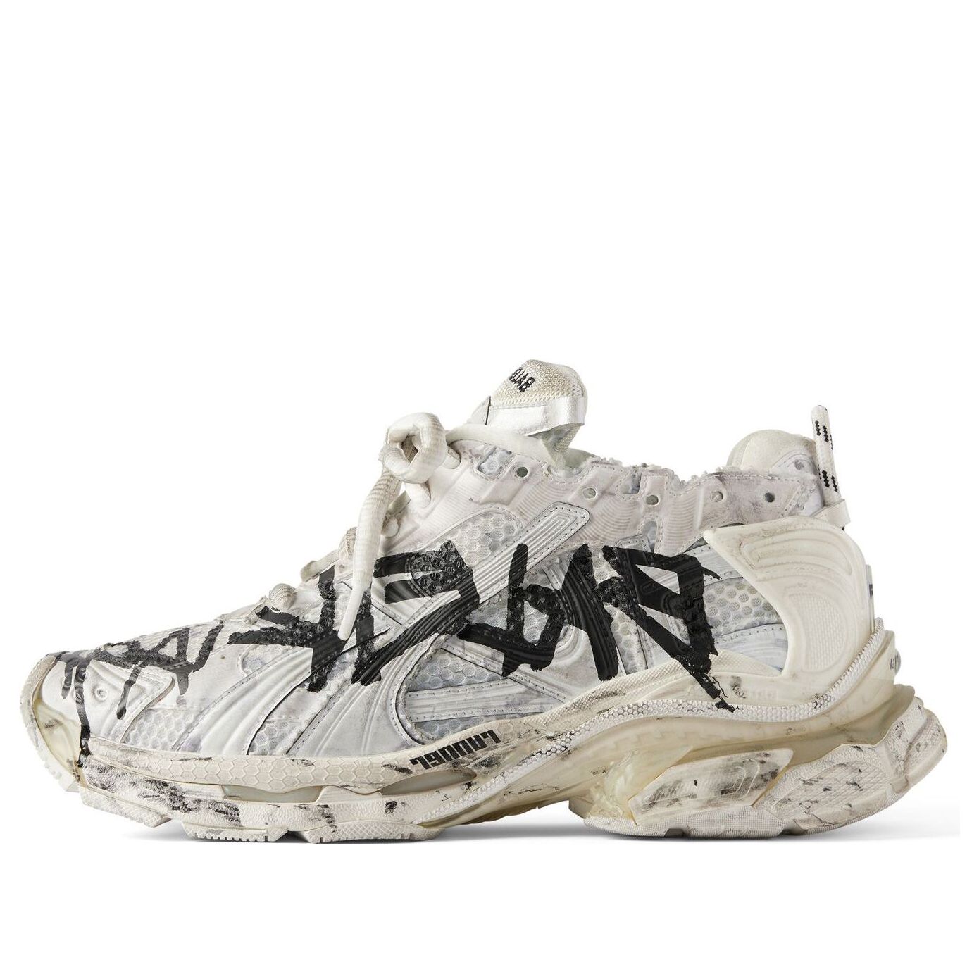 Balenciaga Runner Graffiti Sneaker 'White Black' 772774W3RBQ9010