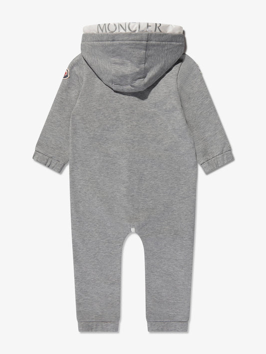 Infants Moncler Hooded Romper Suit