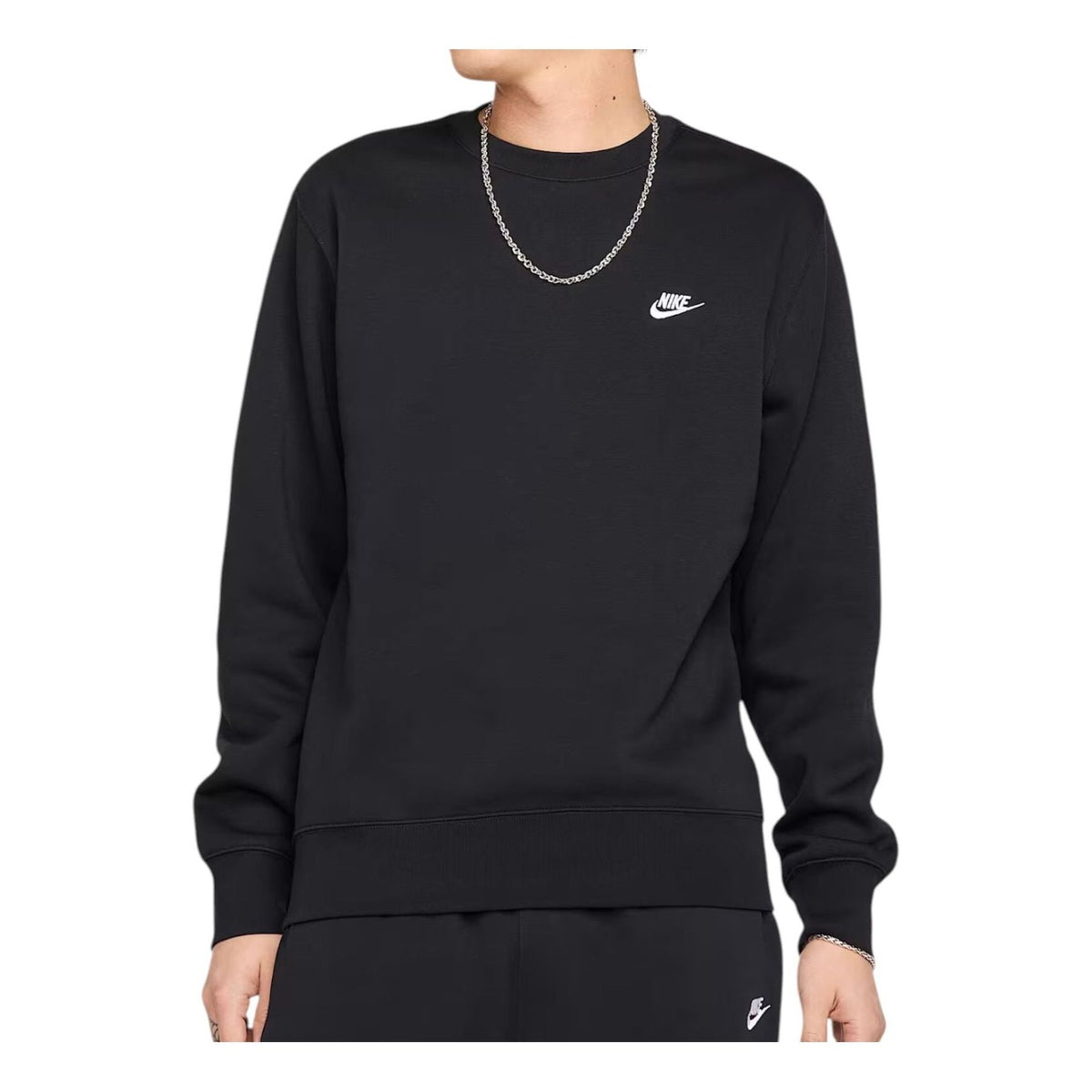 Nike Club Fleece Crew 'Black White' FN3886-010