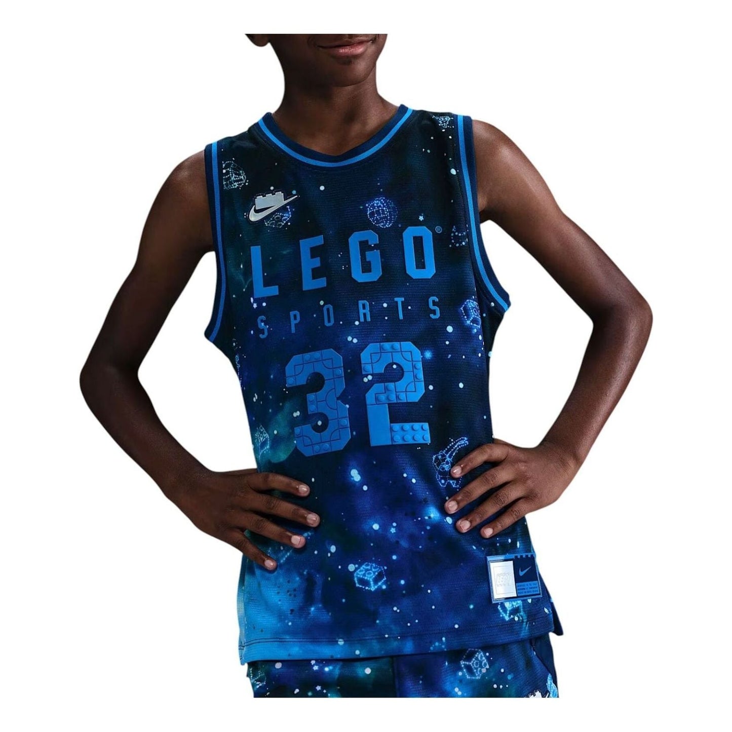 (GS) Nike x Lego Dri-FIT Jersey 'Brave Blue Cobalt Blaze' HV6734-477