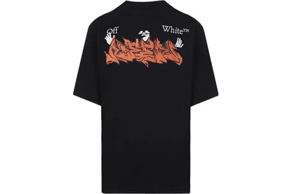 OFF WHITE GRAFFITI LOGO T-SHIRT BLACK