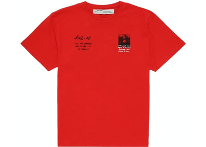 OFF WHITE OVERSIZED MONA LISA TEE RED