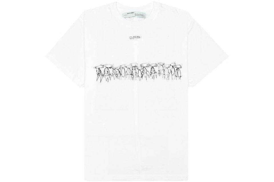 OFF WHITE FUTURE ATOMS WHITE MULTI COLOUR ARROW TEE
