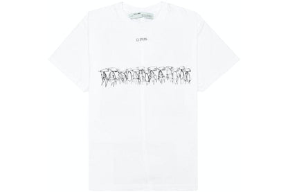 OFF WHITE FUTURE ATOMS WHITE MULTI COLOUR ARROW TEE