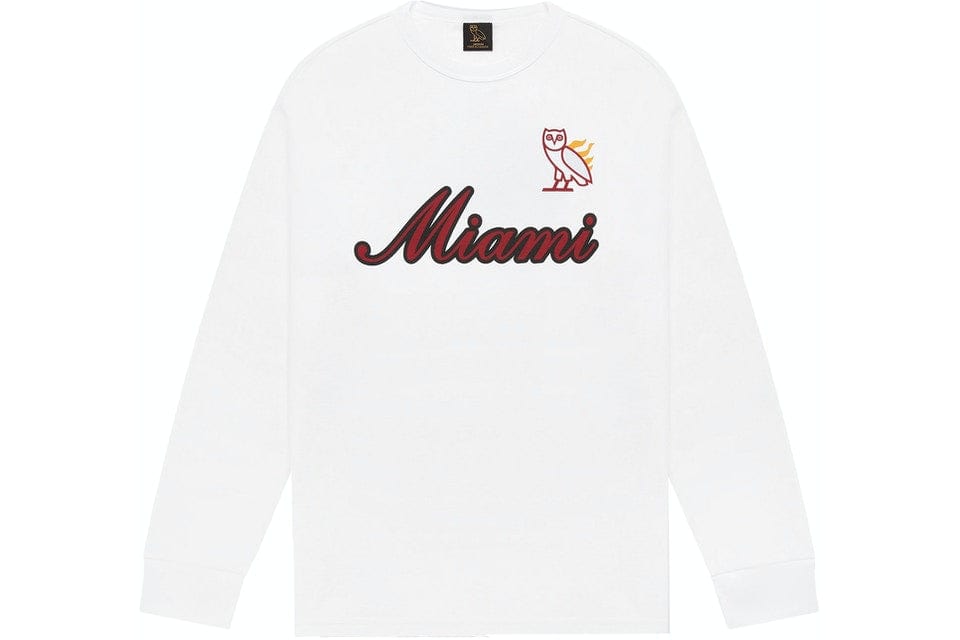 OVO X NBA LONG SLEEVE T-SHIRT MIAMI HEAT