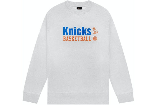 OVO X NBA CREWNECK HEATHER GREY NEW YORK KNICKS