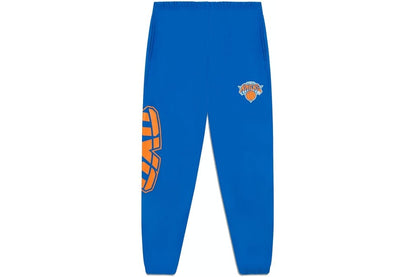 OVO X NBA NEW YORK KNICKS SWEATPANTS BLUE