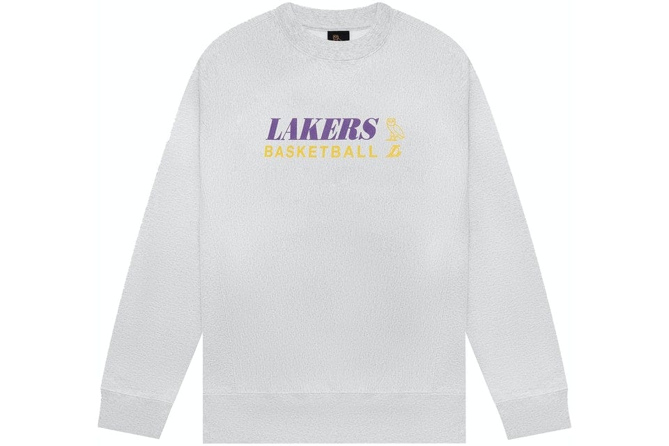 OVO X NBA CREWNECK HEATHER GREY LA LAKERS