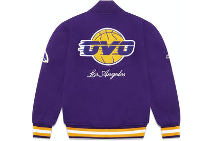 OVO X NBA LAKERS VARSITY JACKET PURPLE