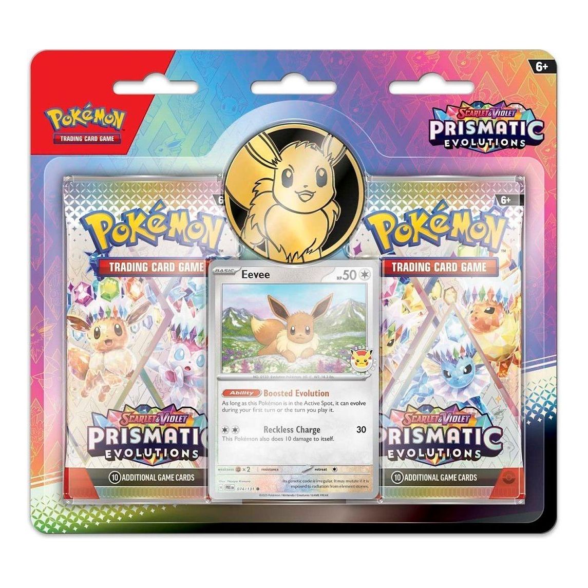 Pokemon Card Eng. 2025 Pokemon SV: Prismatic Evolutions 2 Packs Blister 'Eevee' 10-10118-101