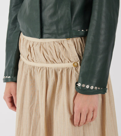 Octavia Leather Jacket Dark Green
