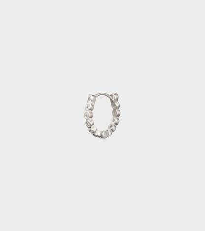 Zircon Hinge Hoop Silver