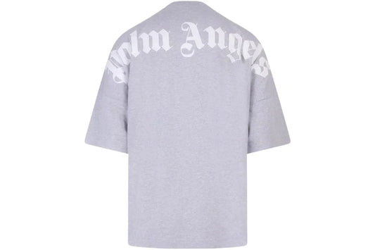 PALM ANGELS CLASSIC LOGO T-SHIRT GREY / WHITE