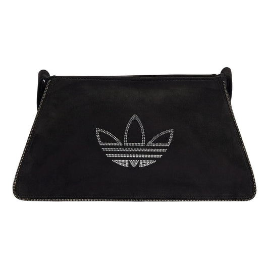 (WMNS) adidas Rhinestones Fake Suede Shoulder Bag 'Black' IT7375
