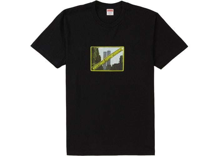 SUPREME GREETINGS TEE BLACK