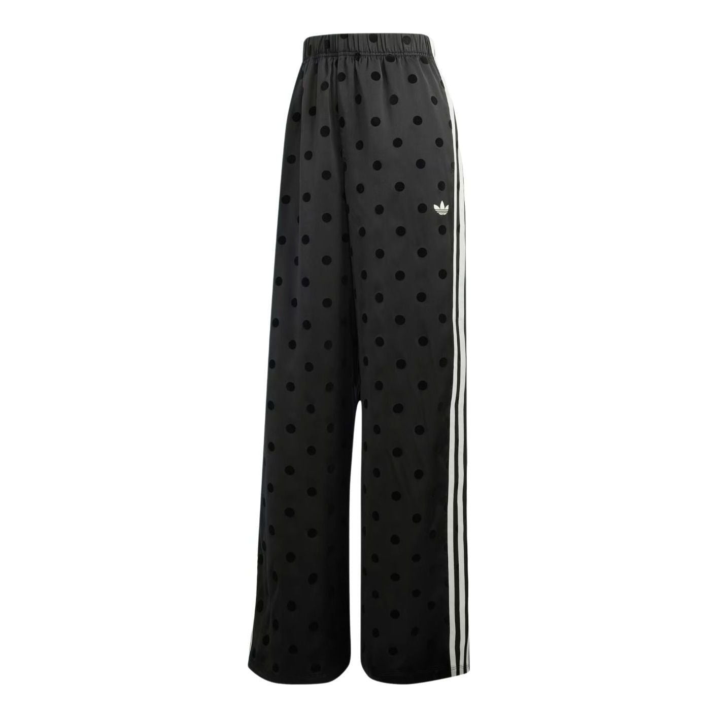 (WMNS) adidas Satin Polka Dots Wide Leg Pant Asia Sizing 'Black' KV1169