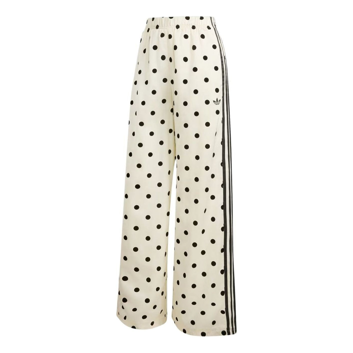(WMNS) adidas Satin Polka Dots Wide Leg Pant Asia Sizing 'Off White' KV1168