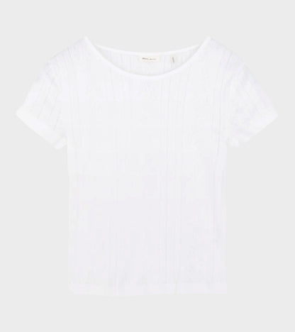 Anna Cap Sleeve Tee Optic White