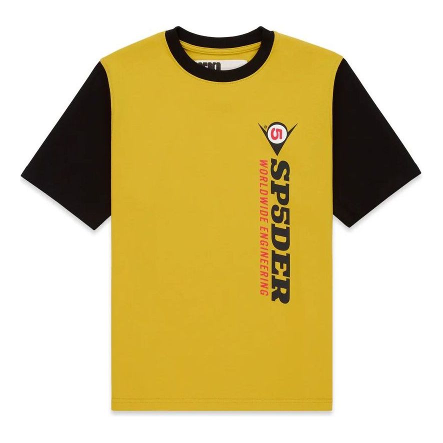 SP5DER Engineer T-Shirt 'Yellow' TE011FW25YLW