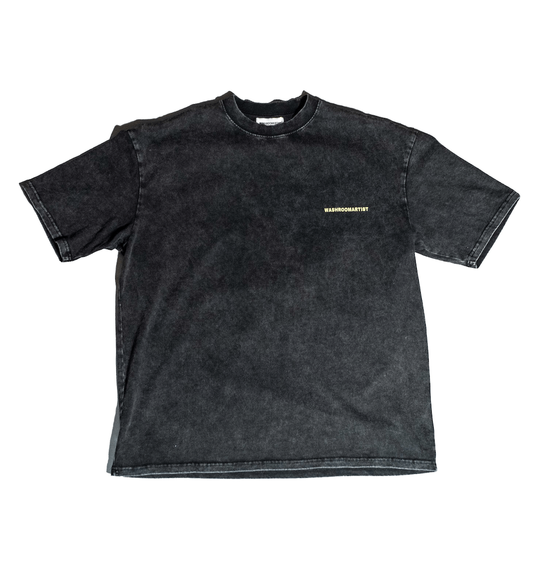WASHROOMARTIST WRAT T-SHIRT WASHED BLACK