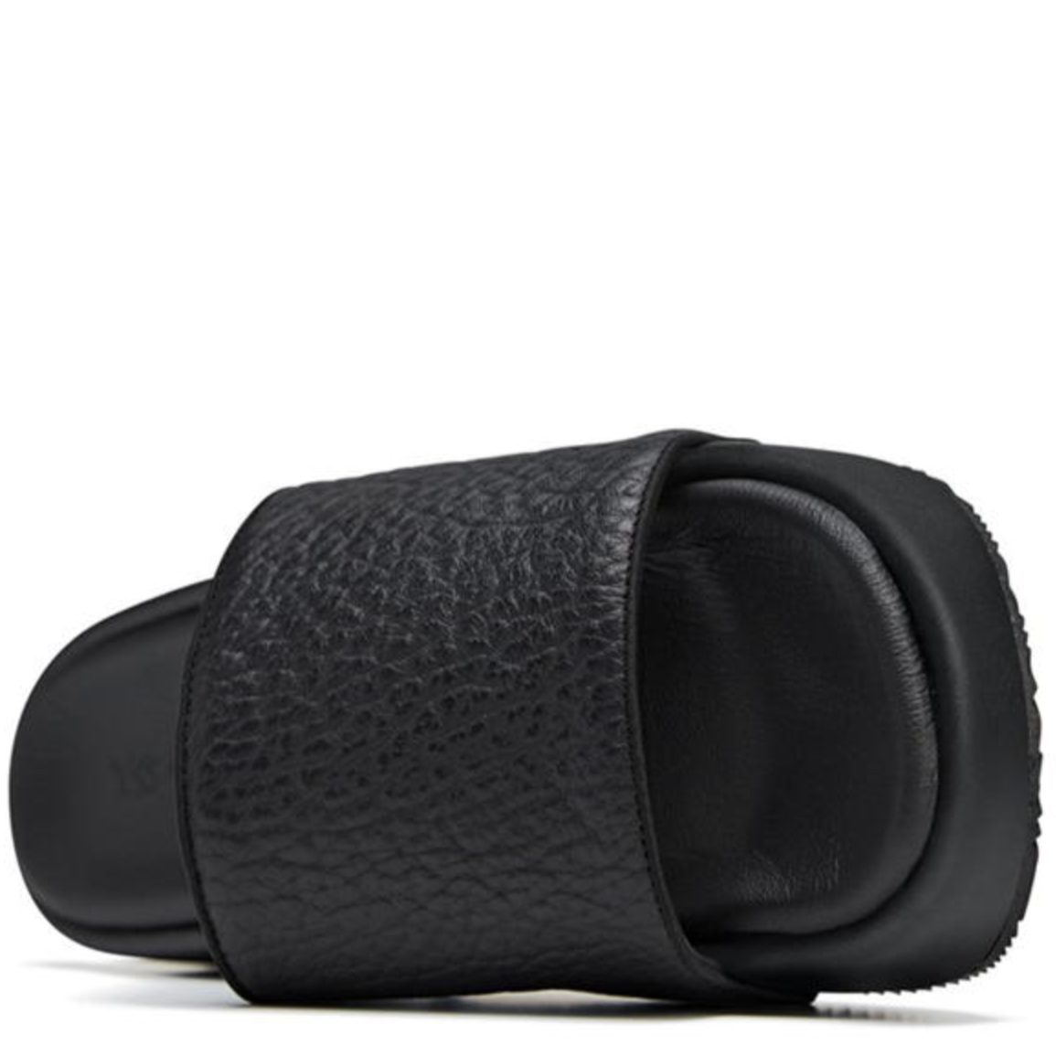 Y-3 Black Leather Sliders