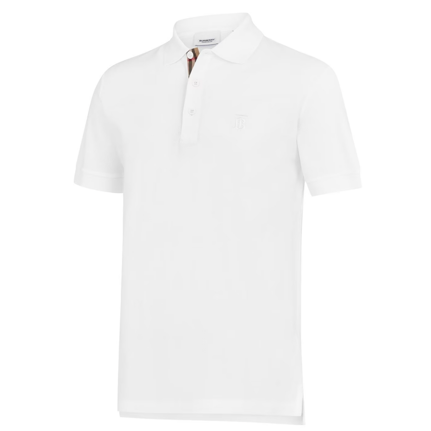 Burberry White Eddie Logo Polo
