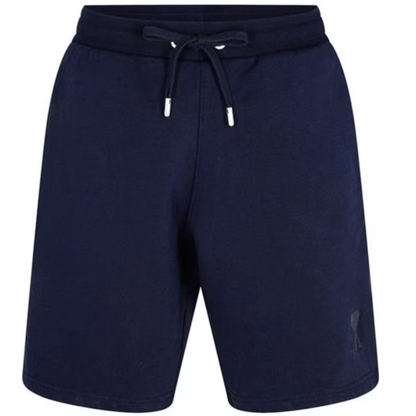 AMI Paris Navy Logo Sweatshorts