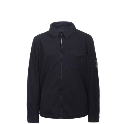 Kids CP Company Lens Navy Overshirt