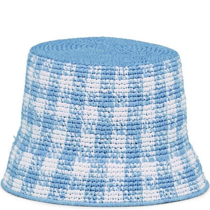 Womens Prada Raffia Bucket Hat