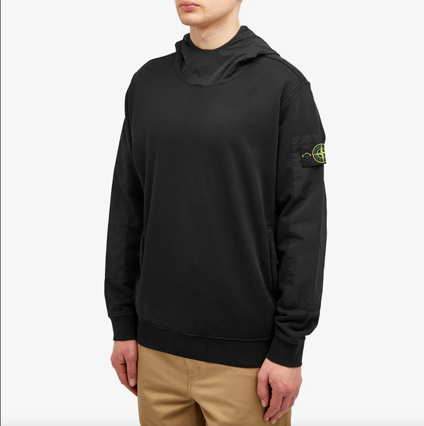 Stone Island Nylon Mixed Hoodie