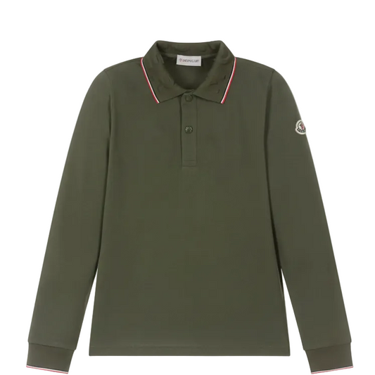 Kids Moncler Long Sleeve Polo