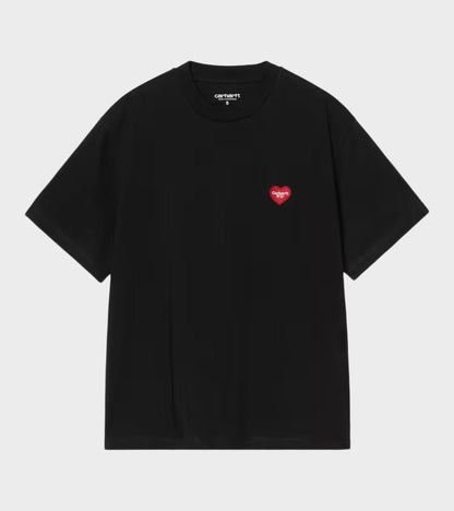 W S/S Heart Patch T-shirt Black