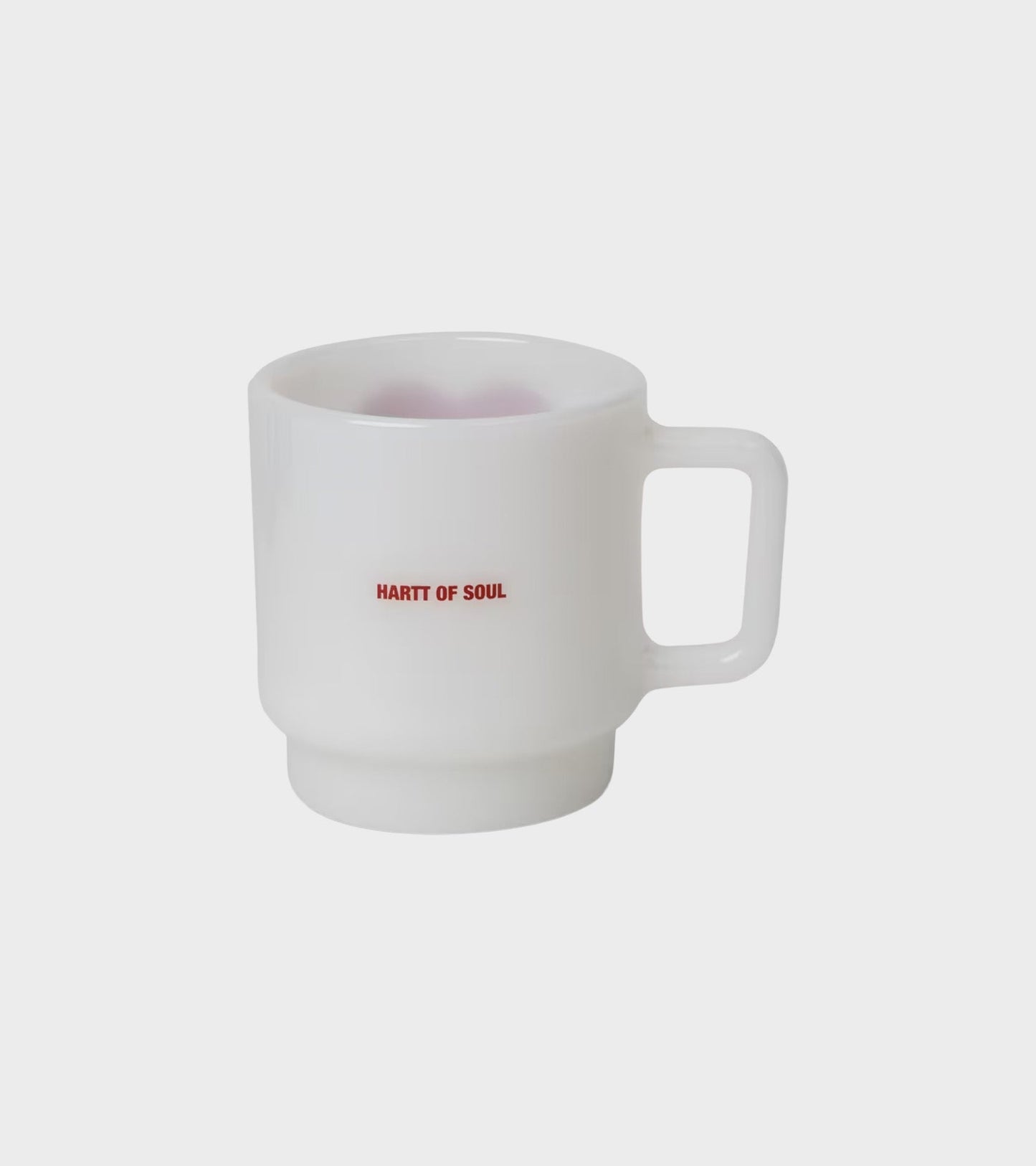 Heart Glass Mug White