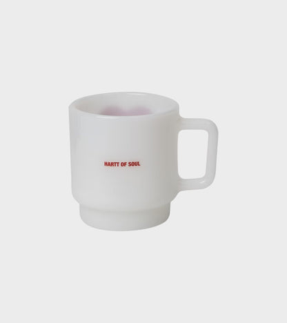 Heart Glass Mug White