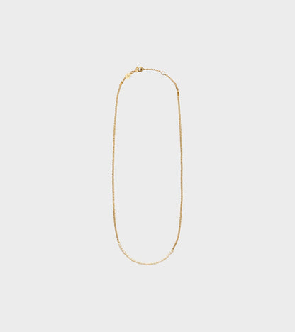 Slim Pearly Necklace Gold