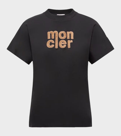 Teddy Logo Cotton T-shirt Black/Brown