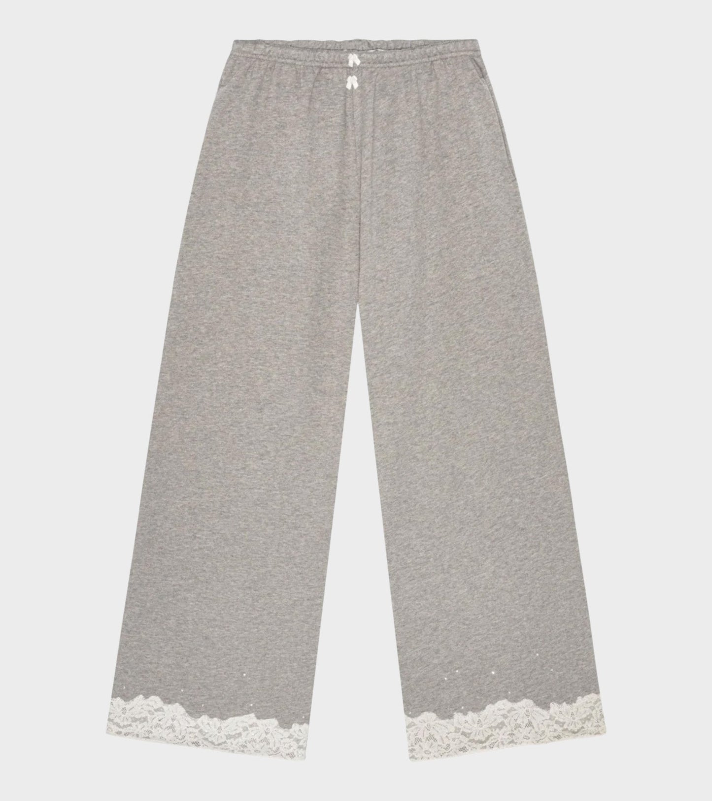 Lace Sweatpants Light Grey Melange