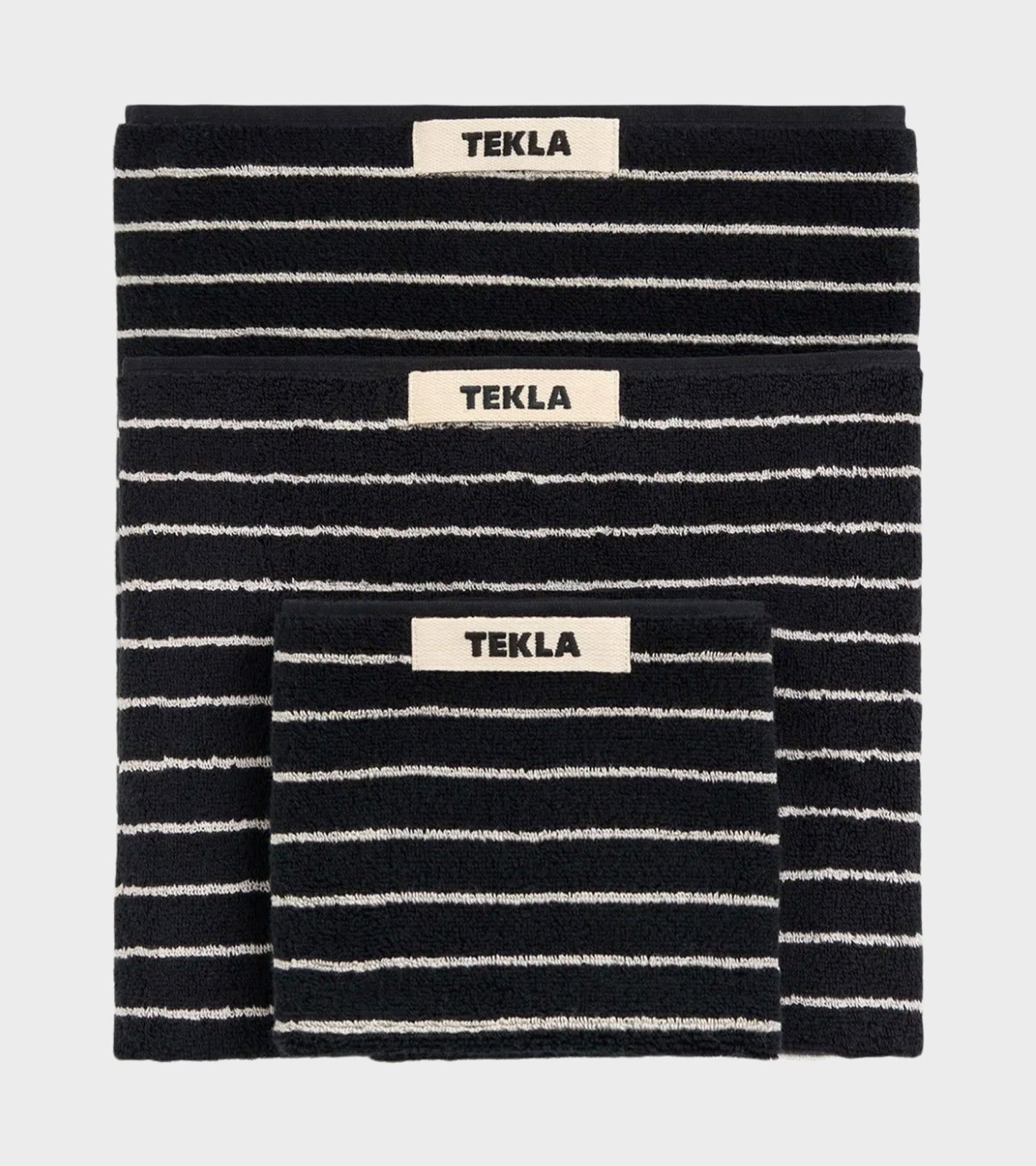 Guest Towel 30x50 Black Stripes