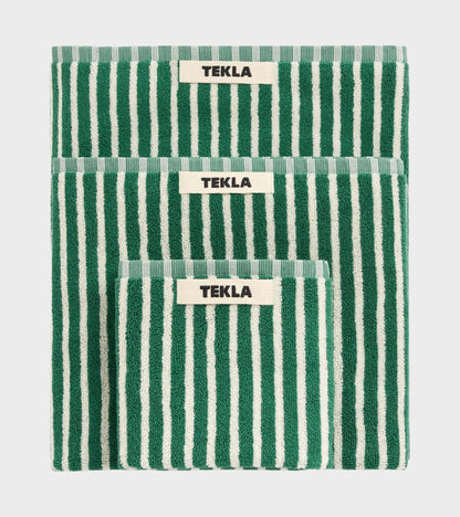 Guest Towel 30x50 Teal Green Stripes