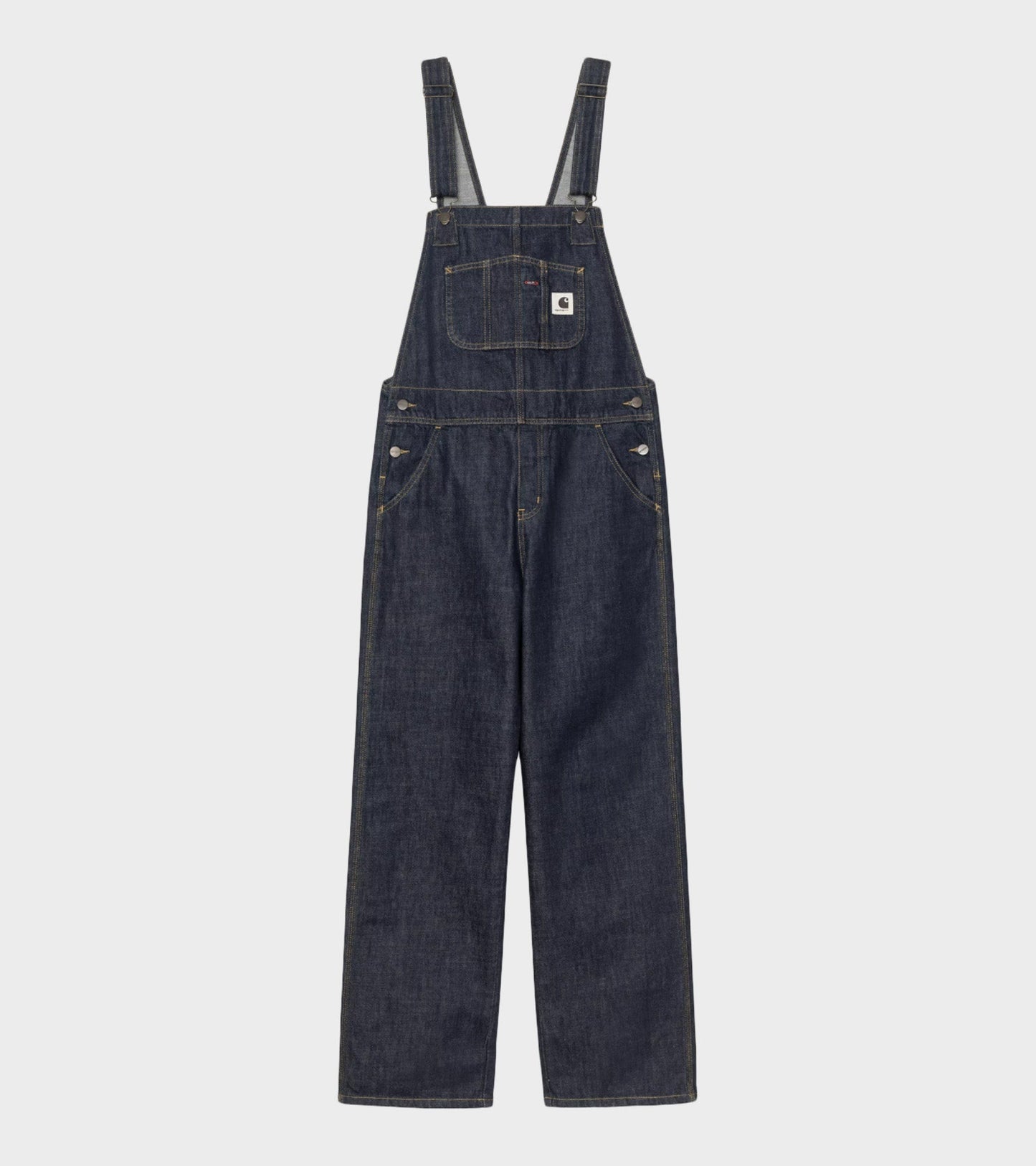 W Bib Overall Straight Blue Rinsed