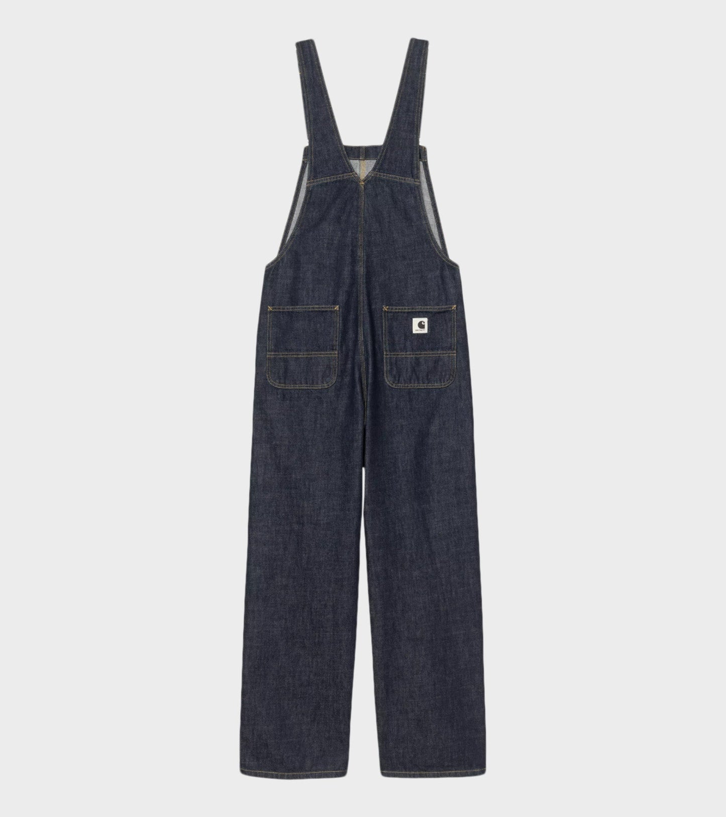 W Bib Overall Straight Blue Rinsed